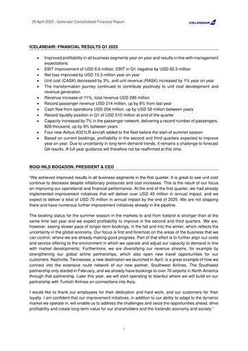 Vorschaubild Icelandair Quartalsbericht 2025-q1