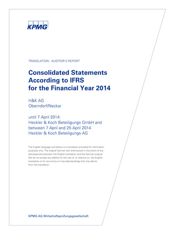 Vorschaubild H&K AG (Heckler & Koch) Finanzmitteilung 2014