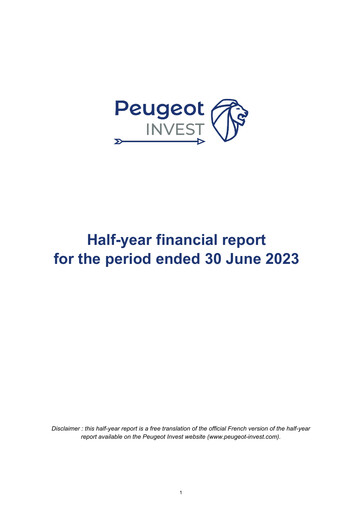 Thumbnail Peugeot Invest Société anonyme Half-year Report 2023-h1