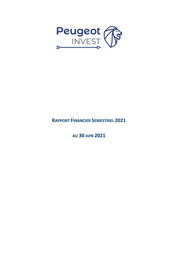 Thumbnail Peugeot Invest Société anonyme Half-year Report 2021-h1