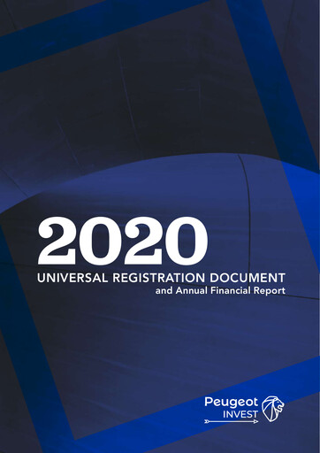 Thumbnail Peugeot Invest Société anonyme Universal Registration Document 2020