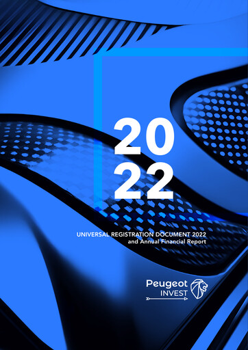Thumbnail Peugeot Invest Société anonyme Universal Registration Document 2022