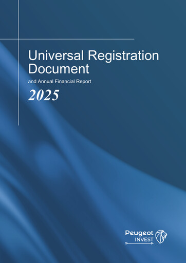 Thumbnail Peugeot Invest Société anonyme Universal Registration Document 2025