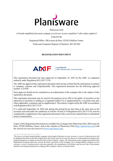 Thumbnail Planisware Universal Registration Document 2023