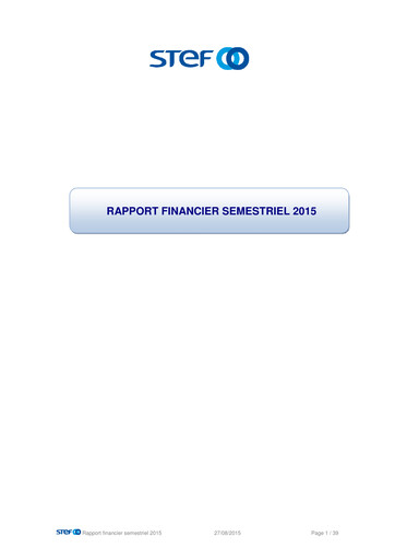 Thumbnail STEF SA Financial Report 2015-h1