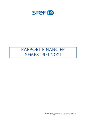 Thumbnail STEF SA Financial Report 2021-h1
