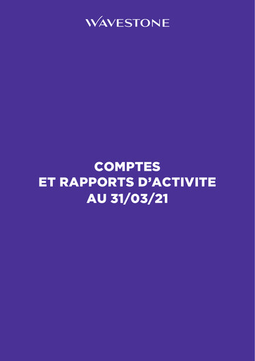 Thumbnail Wavestone SA Financial Report fy2021