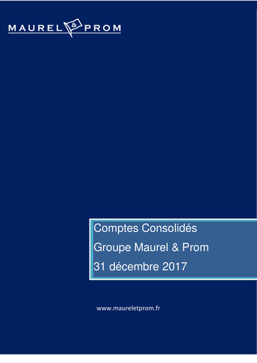 Miniature Etablissements Maurel & Prom Bilan financier 2017