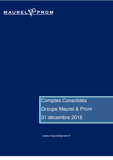 Miniature Etablissements Maurel & Prom Bilan financier 2018