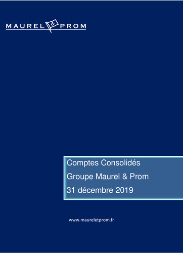 Miniature Etablissements Maurel & Prom Bilan financier 2019