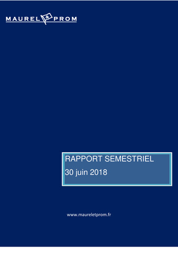 Thumbnail Etablissements Maurel & Prom Half-year Report 2018-h1