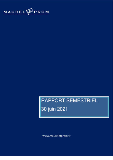 Thumbnail Etablissements Maurel & Prom Half-year Report 2021-h1