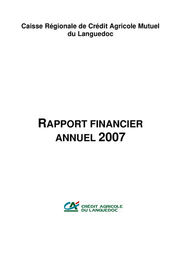 Thumbnail Caisse Régionale de Crédit Agricole Mutuel du Languedoc Annual Report 2007
