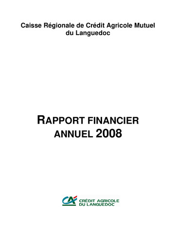 Thumbnail Caisse Régionale de Crédit Agricole Mutuel du Languedoc Annual Report 2008