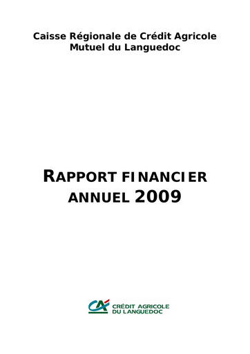 Thumbnail Caisse Régionale de Crédit Agricole Mutuel du Languedoc Annual Report 2009