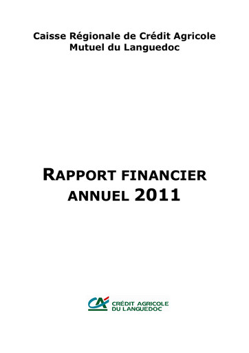 Thumbnail Caisse Régionale de Crédit Agricole Mutuel du Languedoc Annual Report 2011