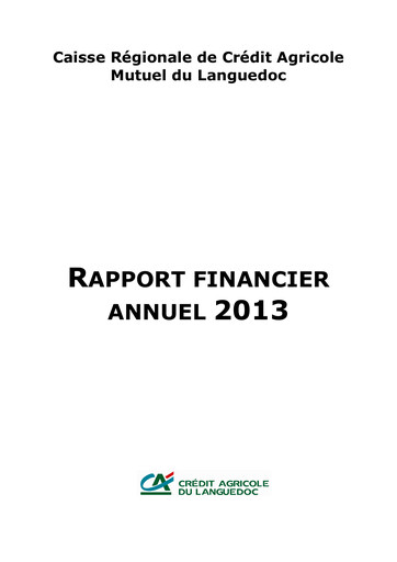 Thumbnail Caisse Régionale de Crédit Agricole Mutuel du Languedoc Annual Report 2013