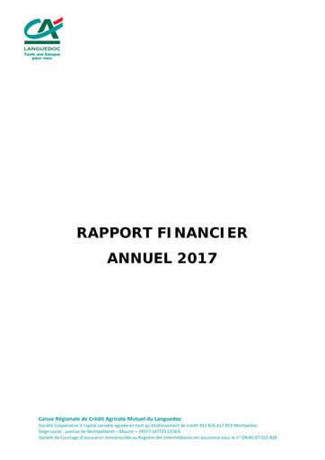 Thumbnail Caisse Régionale de Crédit Agricole Mutuel du Languedoc Annual Report 2017