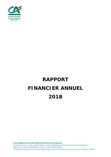 Thumbnail Caisse Régionale de Crédit Agricole Mutuel du Languedoc Annual Report 2018