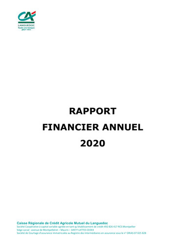 Thumbnail Caisse Régionale de Crédit Agricole Mutuel du Languedoc Annual Report 2020