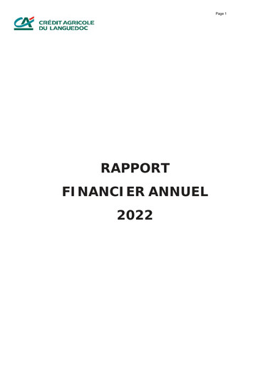 Thumbnail Caisse Régionale de Crédit Agricole Mutuel du Languedoc Annual Report 2022