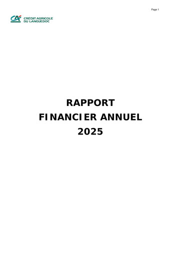 Thumbnail Caisse Régionale de Crédit Agricole Mutuel du Languedoc Annual Report 2025