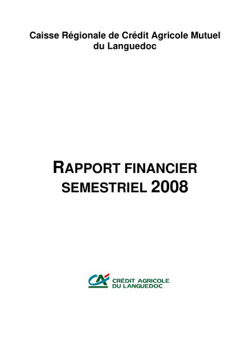 Vorschaubild Caisse Régionale de Crédit Agricole Mutuel du Languedoc Halbjahresbericht 2008-h1
