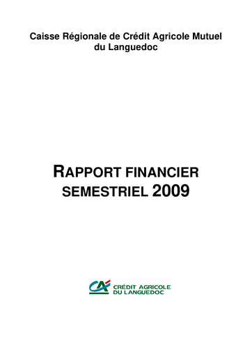Vorschaubild Caisse Régionale de Crédit Agricole Mutuel du Languedoc Halbjahresbericht 2009-h1