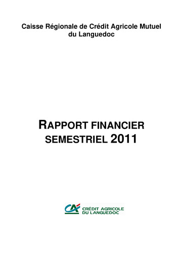 Vorschaubild Caisse Régionale de Crédit Agricole Mutuel du Languedoc Halbjahresbericht 2011-h1