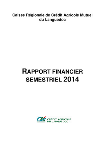 Vorschaubild Caisse Régionale de Crédit Agricole Mutuel du Languedoc Halbjahresbericht 2014-h1