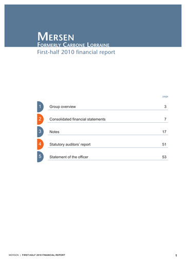 Thumbnail Mersen Half-year Report 2010-h1