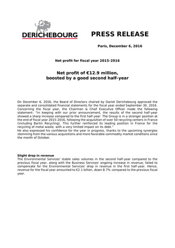Miniature Derichebourg Rapport financier 2015-2016