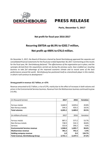 Miniature Derichebourg Rapport financier 2016-2017