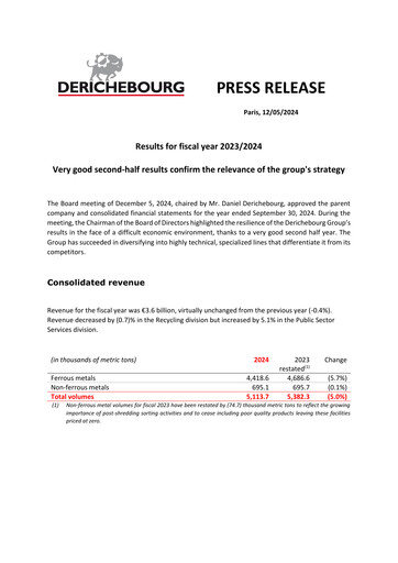 Miniature Derichebourg Rapport financier 2023-2024