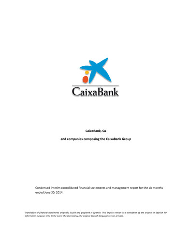 Miniature CaixaBank Bilan financier 2014-h1