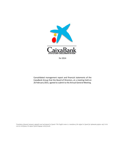 Miniature CaixaBank Bilan financier 2014