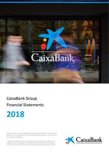 Miniature CaixaBank Bilan financier 2018