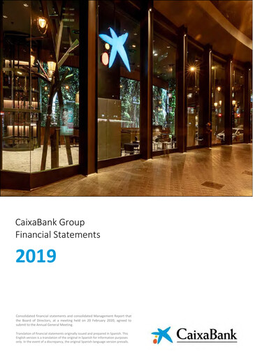 Miniature CaixaBank Bilan financier 2019