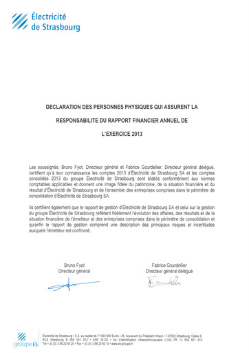 Thumbnail Électricite de Strasbourg Annual Report 2013
