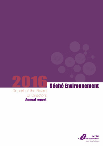 Miniature Séché Environnement Rapport annuel 2016