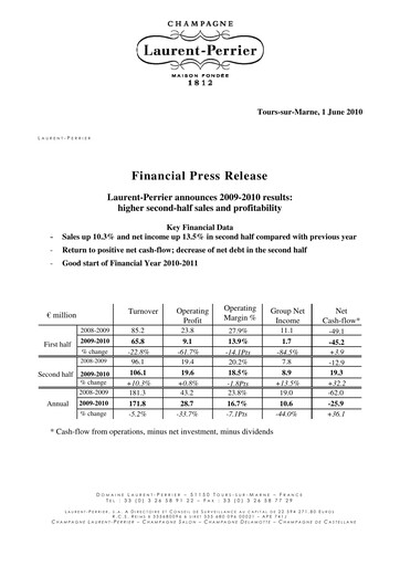 Thumbnail Laurent-Perrier Financial Report 2009-2010