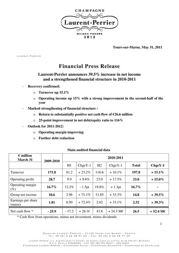 Thumbnail Laurent-Perrier Financial Report 2010-2011