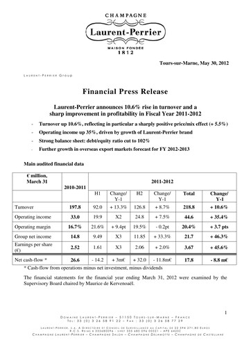Thumbnail Laurent-Perrier Financial Report 2011-2012