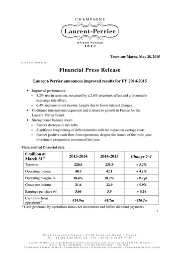 Thumbnail Laurent-Perrier Financial Report 2014-2015