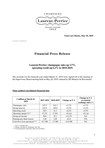 Thumbnail Laurent-Perrier Financial Report 2018-2019