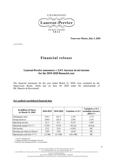 Thumbnail Laurent-Perrier Financial Report 2019-2020