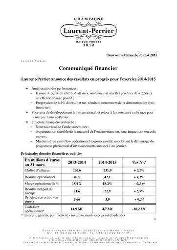 Thumbnail Laurent-Perrier Financial Report 2014-2015
