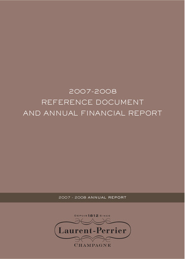 Thumbnail Laurent-Perrier Universal Registration Document 2007-2008