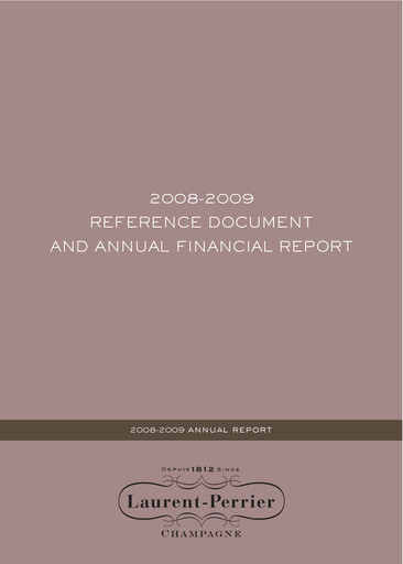 Thumbnail Laurent-Perrier Universal Registration Document 2008-2009