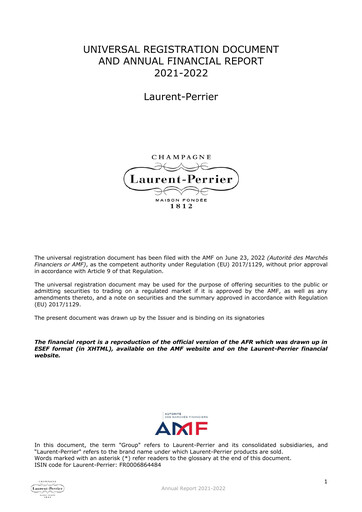Thumbnail Laurent-Perrier Universal Registration Document 2021-2022